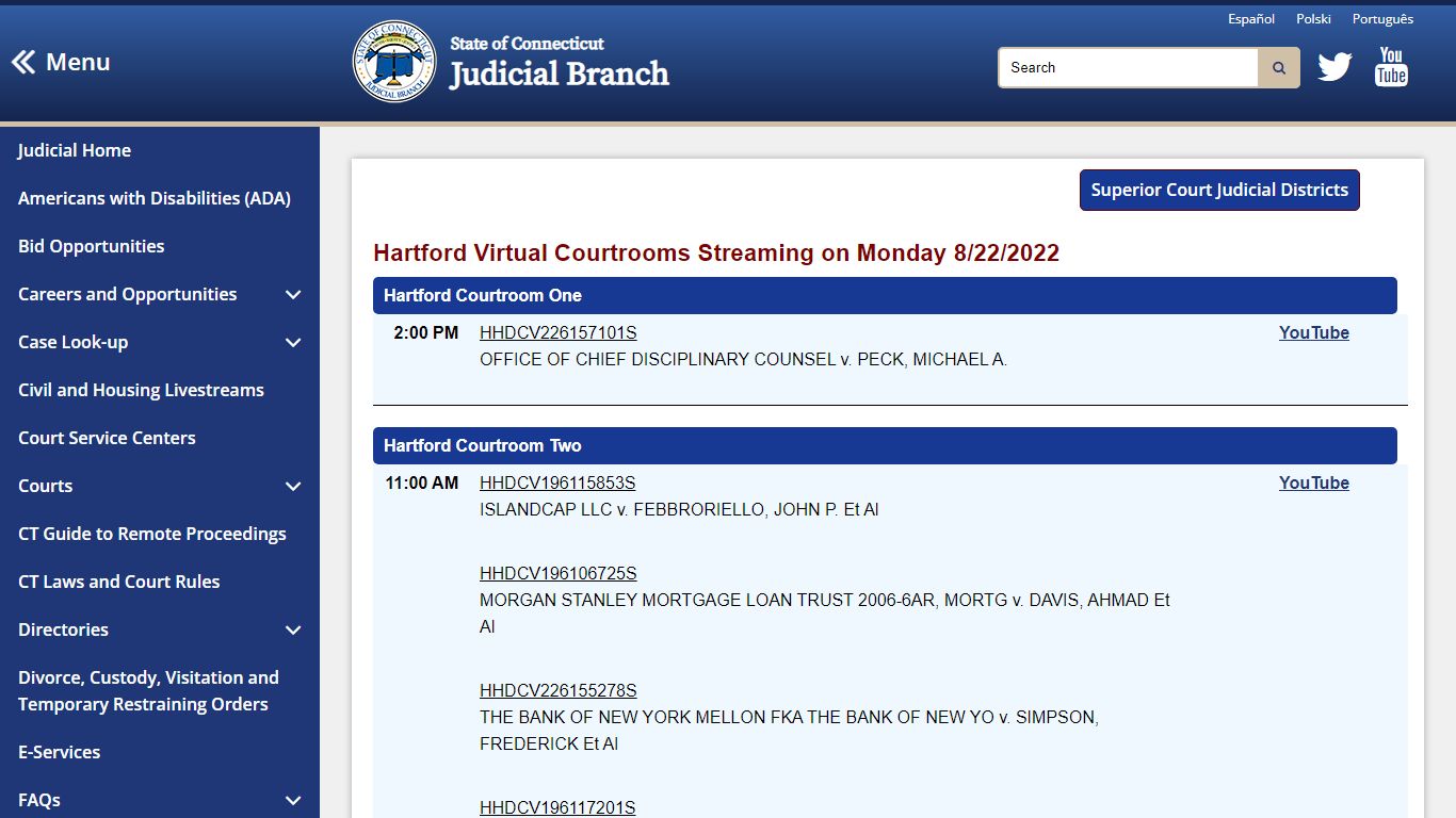 CT Judicial - Public Access
